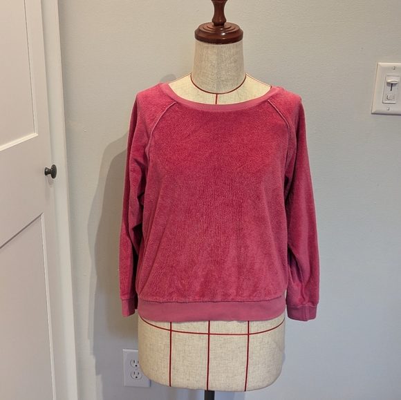 Suzie Kondi Size S Saba Raglan Sweatshirt Top Roz Pink - Picture 1 of 6